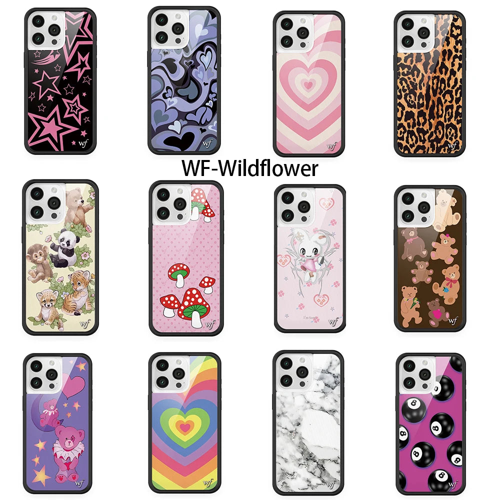 Wildflower 3D Super Star Mushroom Phone Case for iPhone 16 15 14 13 12 Pro Max Plus WF Bear-y Cute Leopard Safari Babies Cover Wildflower 3D Super Star Mushroom Phone Case for iPhone 16 15 14 13 12 Pro Max Plus WF Bear-y Cute Leopard Safari Babies Cover